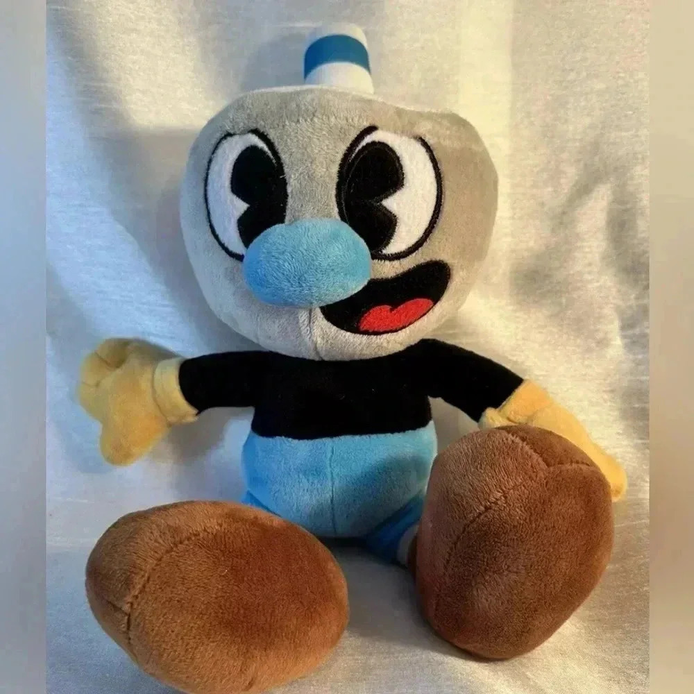 FUNKO CupHead 13” Plush Rare- Mug Man, Blue 2018 Video game Xbox Ps2 Pc